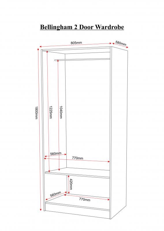 Bellingham Bedroom Set in Oak Effect Veneer Cash And Carry Beds