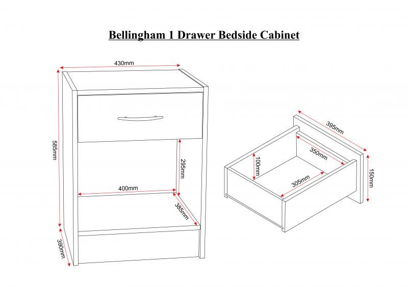 Bellingham Bedroom Set in Oak Effect Veneer Cash And Carry Beds