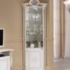 Ben Company Betty White/Gold Finish Italian Corner Display Cabinet
