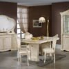 Elizabeth 2 Doors Italian Display Cabinet High Gloss Beige Marble  (H2O Design) - Image 2