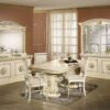 Versace Style Rossella Italian Extending Dining Table with 6 Chairs Set (H2O) - Image 3