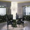 Versace Style Rossella Italian Extending Dining Table with 6 Chairs Set (H2O) - Image 5
