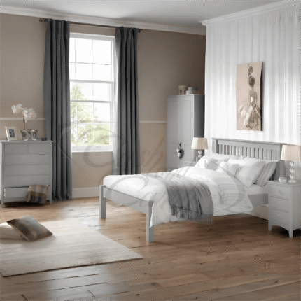 Barcelona Bed - Low Foot End Dove Grey (Julian Bowen)