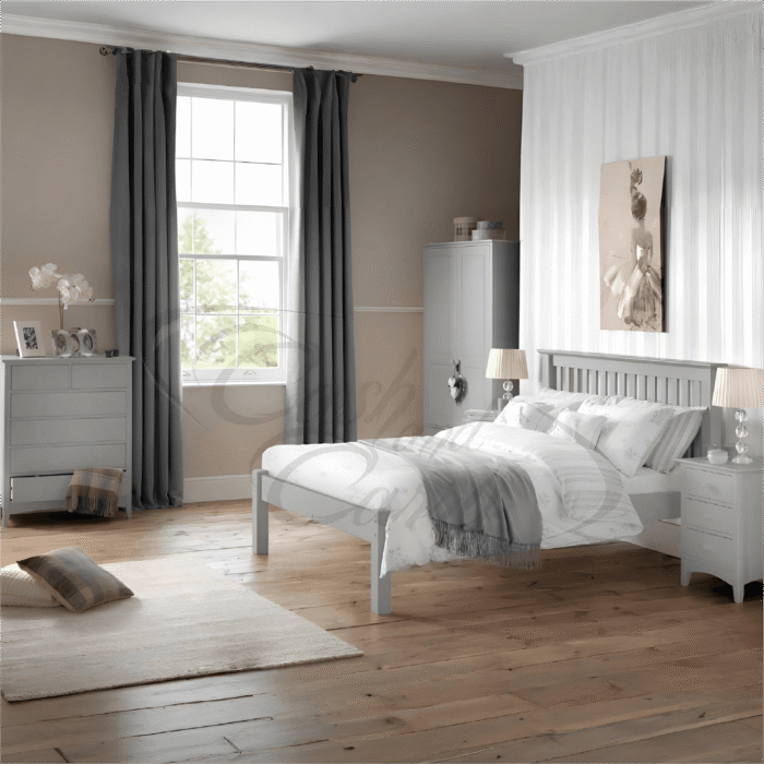 Barcelona Bed - Low Foot End Dove Grey (Julian Bowen)