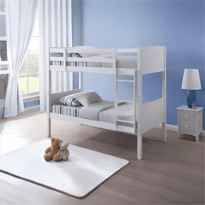 Bedford Bunk Bed in White (3.0'' / 3.0'')