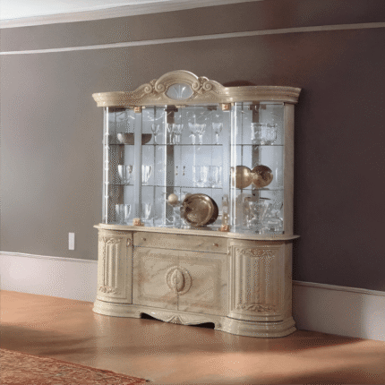 Betty 4 Doors Vitrine (Beige/Onyx) Display Unit Ben Company