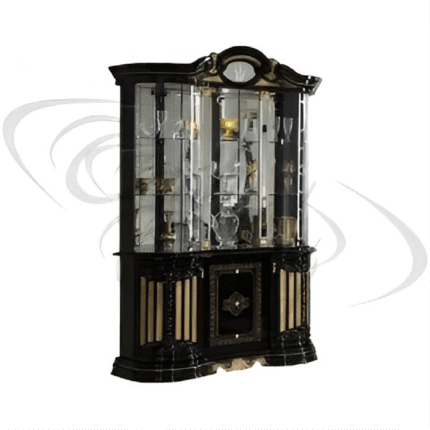 Betty Italian Black-Gold 3 Doors (Vitrine) Display Unit by Ben Company Italy