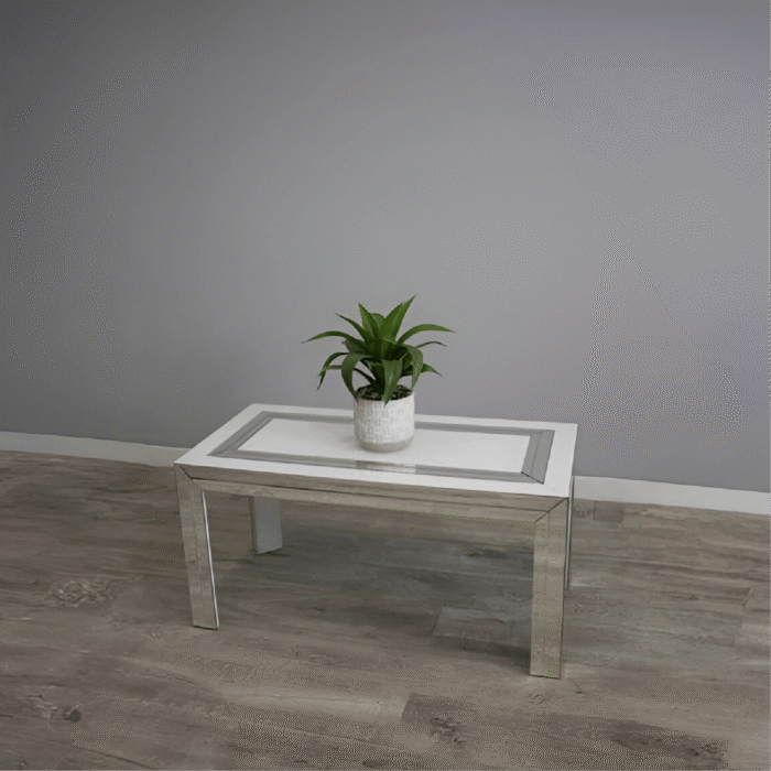 Bianco Mirror /Top White Gloss Coffee Table