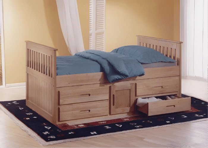 Captains Storage Bed Waxed
