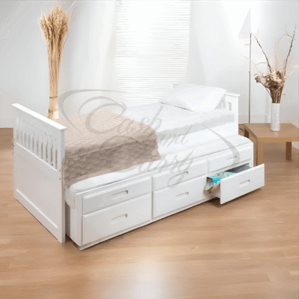 Captains Storage Bed White