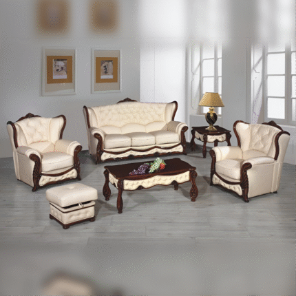 Christina Classic Italian Leather Sofa Set
