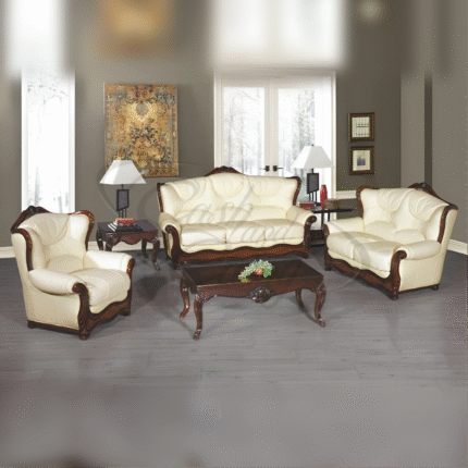 Churchill Classic Italian Leather Sofa Suite