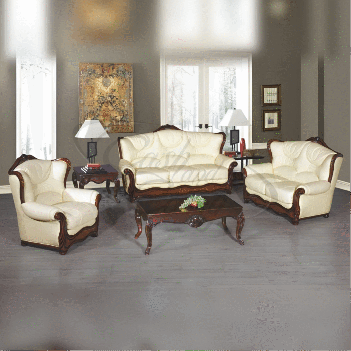Churchill Classic Italian Leather Sofa Suite