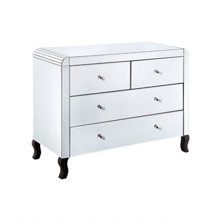 Clear Mirrored 2+2 Chest Drawer