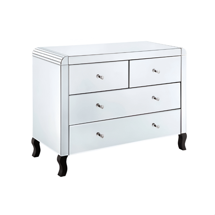 Clear Mirrored 2+2 Chest Drawer