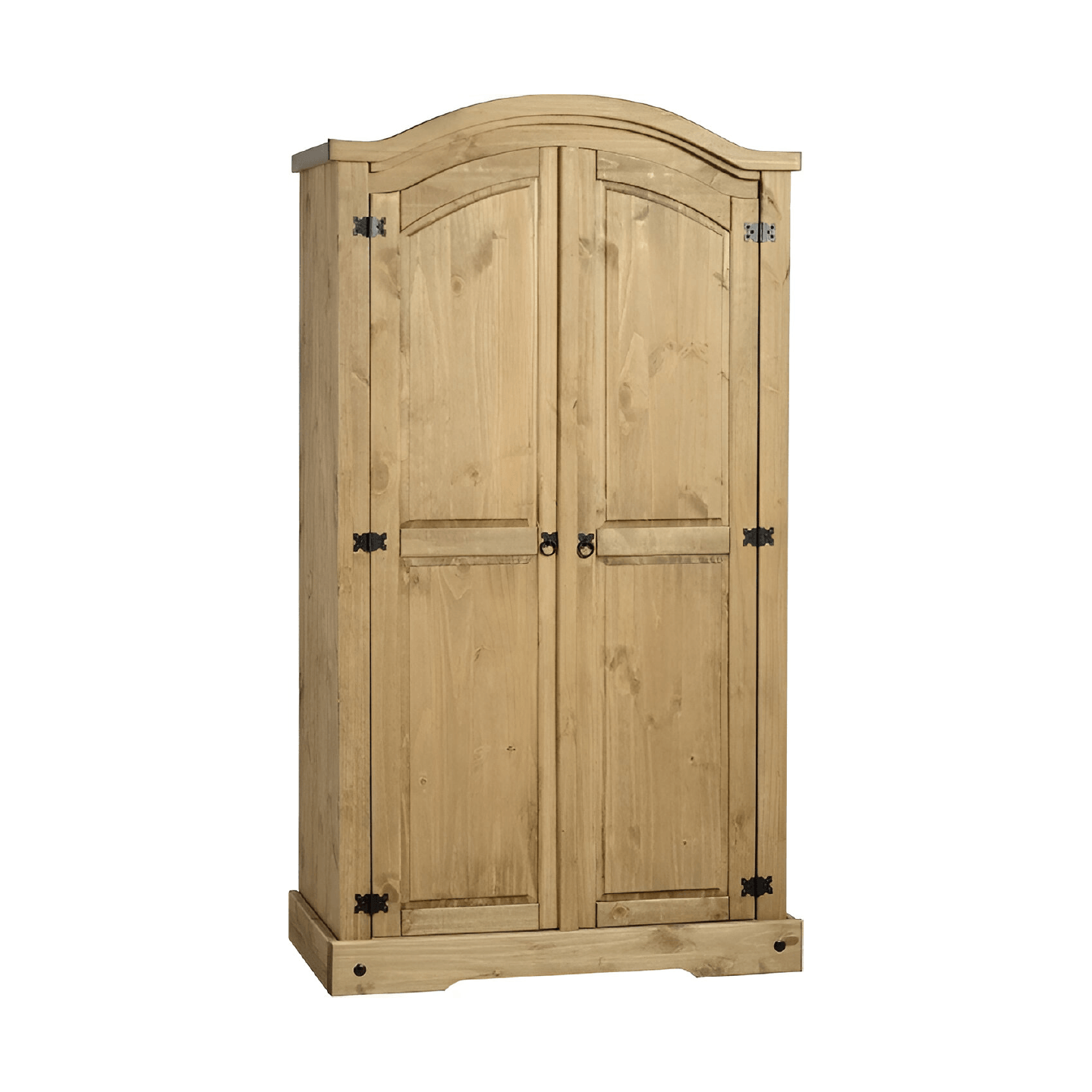 Corona 2 Door Wardrobe in Distressed Waxed Pine