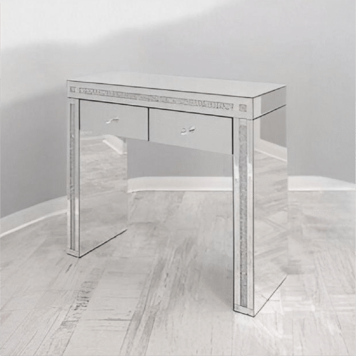 Crushed Glass Console Table
