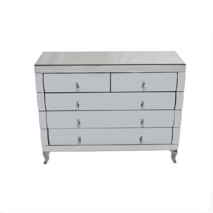 Curved Mirrored 3+2 Chest