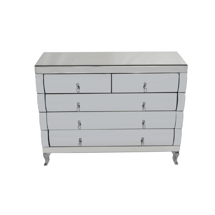 Curved Mirrored 3+2 Chest
