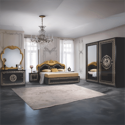 DOLORES STUNNING COMPLET ITALIAN 2 DOORS SLIDING WARDROBE BEDROOM SET