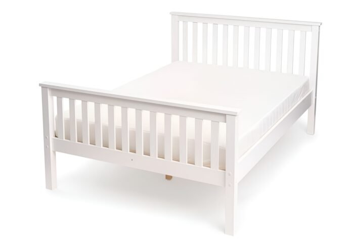 Devon Pine High Footend White Wooden Frame (All Sizes Available) - Image 3