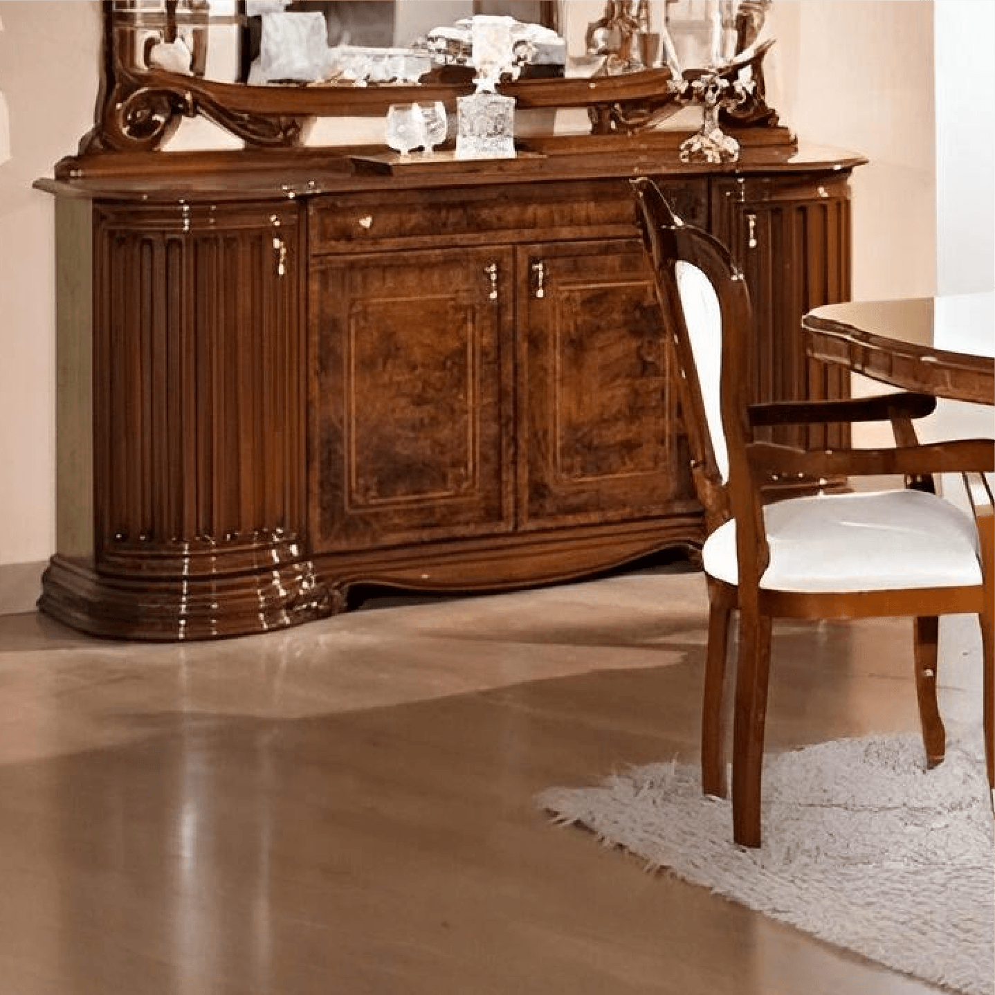 Elizabeth Walnut Radica Italian Buffet (H2O Design)