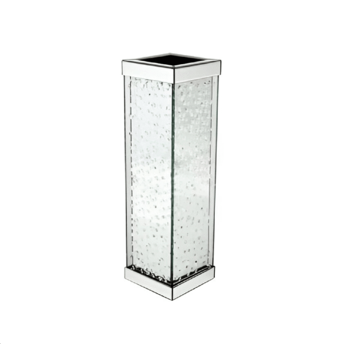 Floating Crystal Mirrored Vase