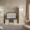 Greta Italian 1 Door Display Cabinet Cream - Image 2