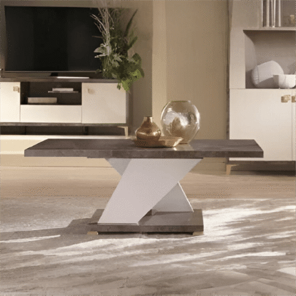 Ibiza Sand Birch & Brown High Gloss Rectangular Coffee Table By SanMartino
