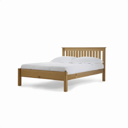 Manila Low Foot End Wooden Pine (4Foot) Small Double Oak/White