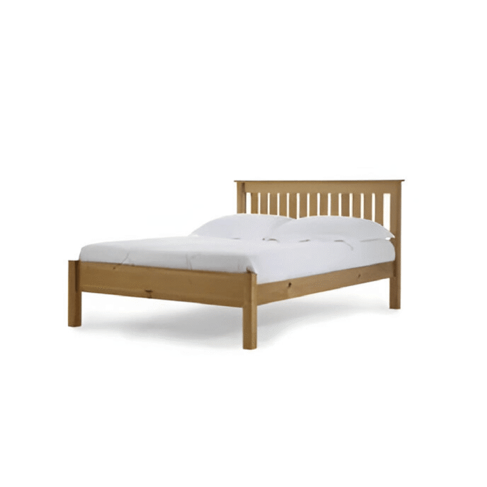 Manila Low Foot End Wooden Pine (4Foot) Small Double Oak/White