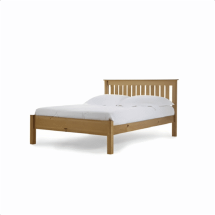 Manila Low Foot End Wooden Pine Single Bed Oak/White