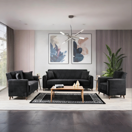 Milton Turkish Sofa Bed Strong Storage Base - Black