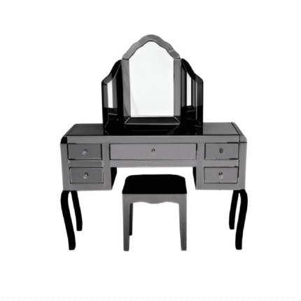 Mirrored Smokey Dressing Table Set (MF2019-SMSET)