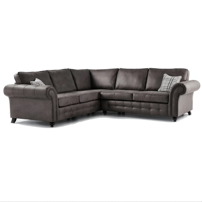 OAKLAND 2C2 CORNER NEVADA FABRIC SOFA – CHARCOAL