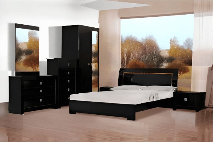 Omega Bed Black (High Gloss)