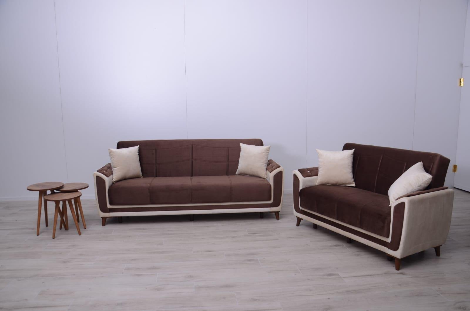 Bella Turkish Sofa Bed Strong Storage Base Brown Cash And Carry