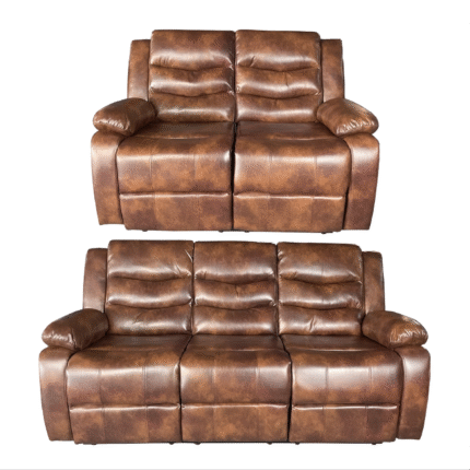 Roma 3+2 Recliner High Quality AIR LEATHER – Brown
