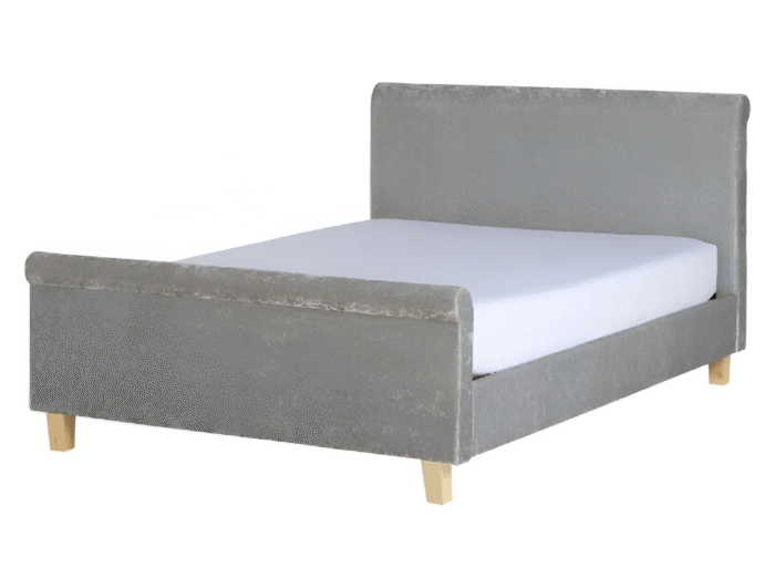Shelby 4'6" Sleigh Bed High Foot End