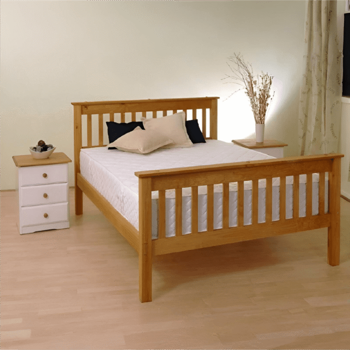 Somerset Waxed Pine Wooden Bed Frame (All Sizes Available)