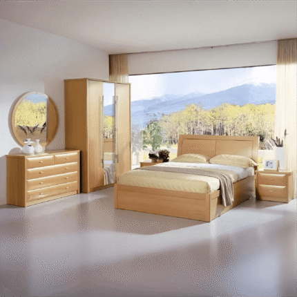 Torino Double Ottoman bed Frame Or Bedroom Set (Beech)