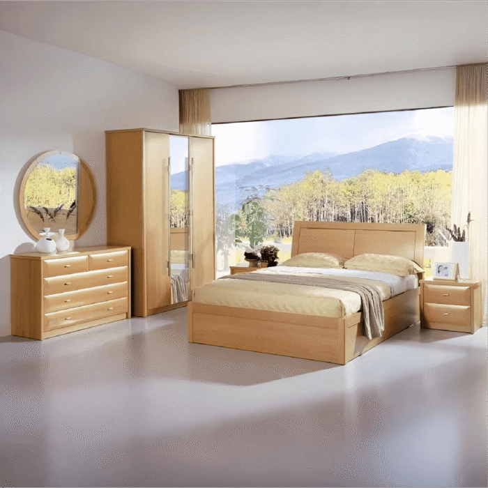 Torino Double Ottoman bed Frame Or Bedroom Set (Beech)