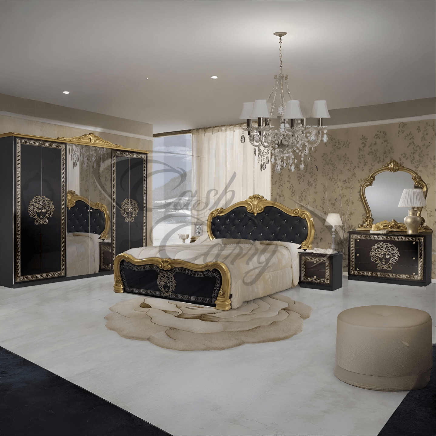 Vilma Luxury Italian Medusa Face Bedroom Collection