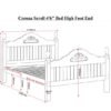 Corona Scroll 4'6" Bed High Foot End in Distressed Waxed Pine - Image 4