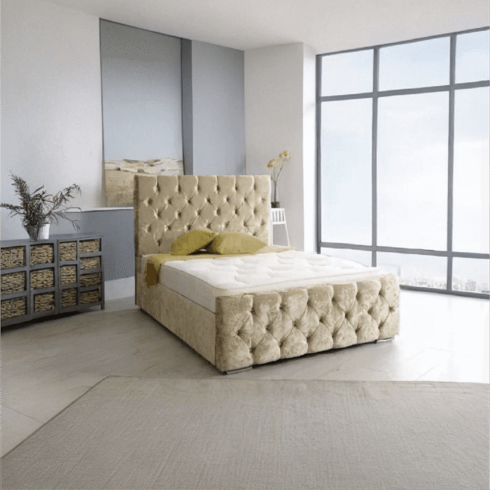 Stockholm Chesterfield Crushed Velvet Bed