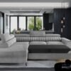 LAURENCE CORNER SOFAEBED PLUSH VELVET LEFT HAND- GREY - Image 3