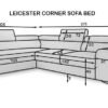 LAURENCE CORNER SOFAEBED PLUSH VELVET LEFT HAND- GREY - Image 2