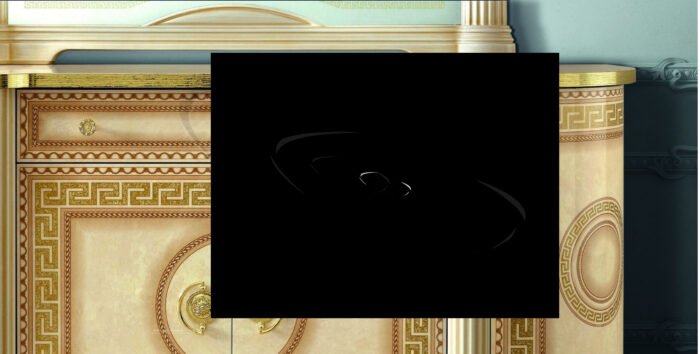 Luxury MEDUSA AIDA Italian Cream & Gold 4 Door Display Cabinet by Camel Group - Image 4
