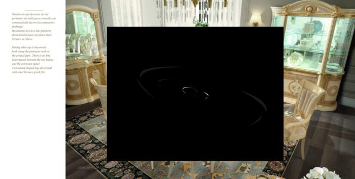 Luxury MEDUSA AIDA Italian Cream & Gold 4 Door Display Cabinet by Camel Group - Image 5