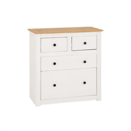 Panama 2+2 Drawer Chest White